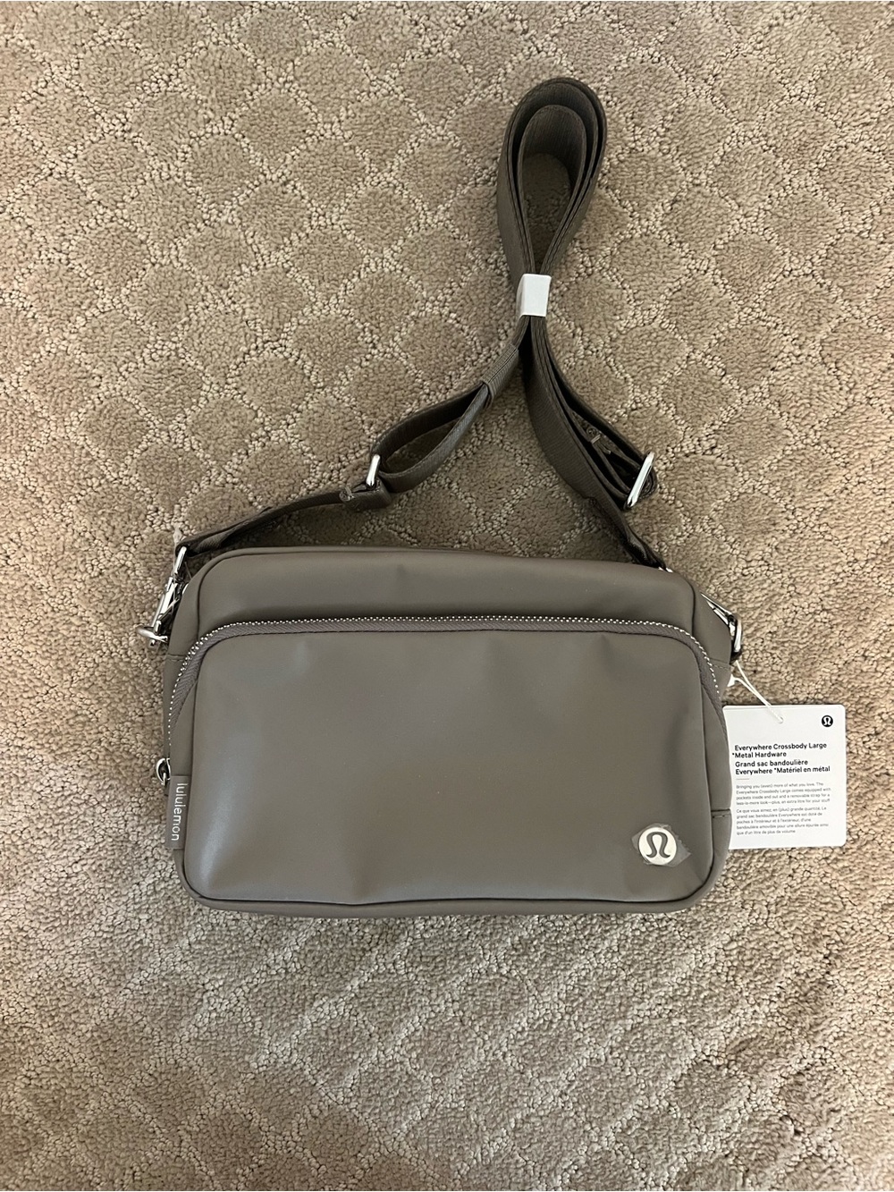 lululemon athletica Everywhere Crossbody | Color: Warm Ash Grey | Size: L - NWT